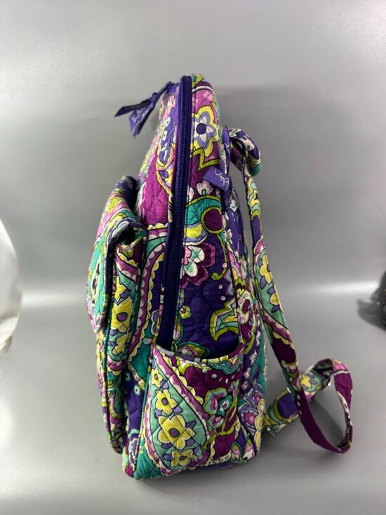 Vera Bradley Backpack Purple Paisley Adjustable Straps And Many Pockets main image 7